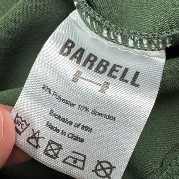 Barbell Men's Performance Hoodie Size M Bodybuilding Green Pullover Workout - Picture 12 of 13